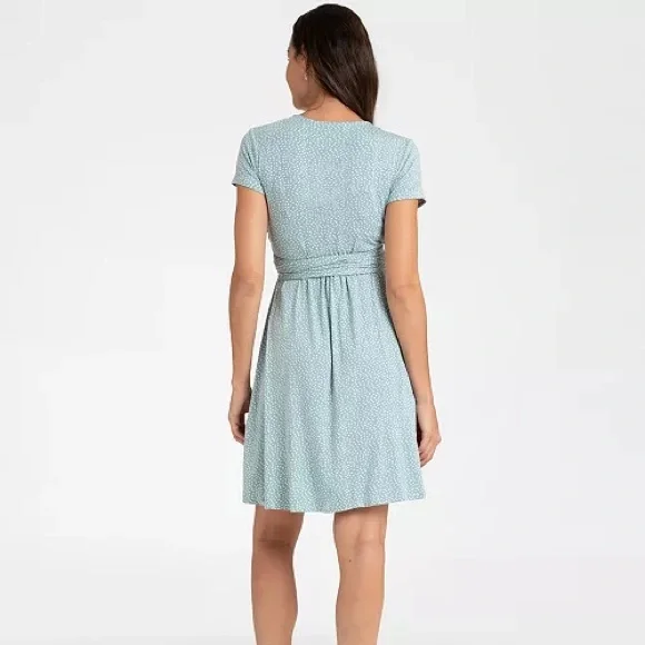 Seraphine Blue Wrap Midi Dress - Picture 2 of 11